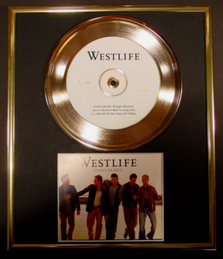 WESTLIFE/CD GOLD SINGLE DISPLAY/